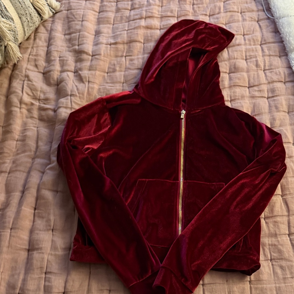 Fabletics Velour full-zip hoodie
